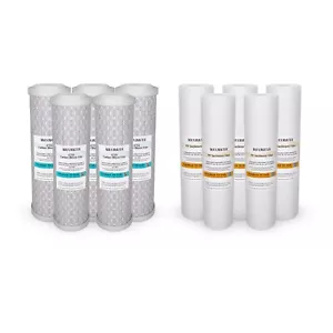 10 Pack RO Replacement Filters 1 Micron Sediment & 1 Micron CTO Carbon Block - Picture 1 of 7