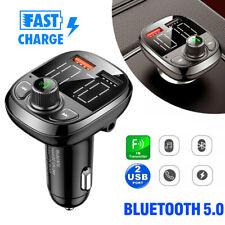 Car Bluetooth Fm Transmitter Mp3 Radio Adapter 2 Usb Phone Charger Accessories