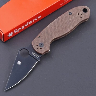 Para Military Custom Micarta Brown Color Handle Tactical Pocket Knife With Clip - Image 1 of 4