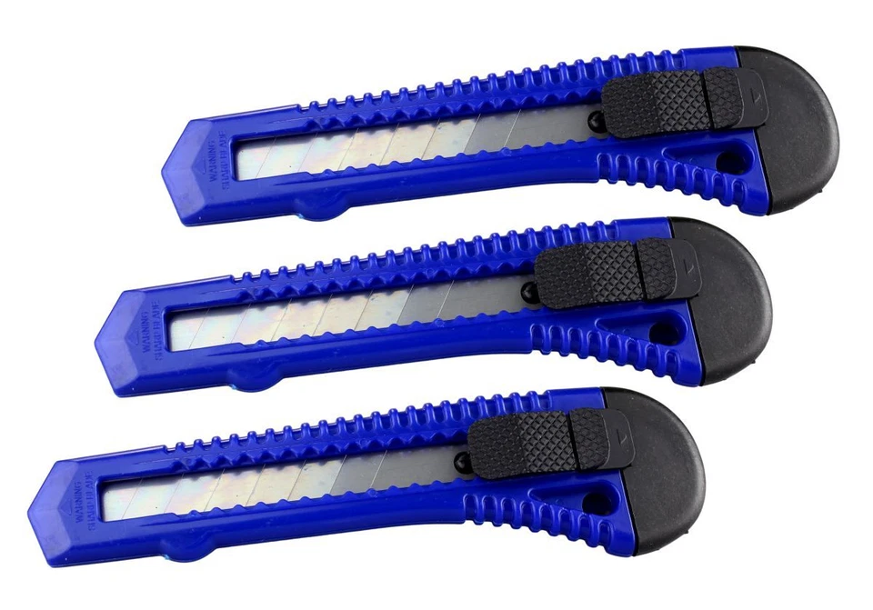 Cuttermesser 3x Paketmesser Teppichmesser Kartonmesser 18mm - Bild 1 von 1