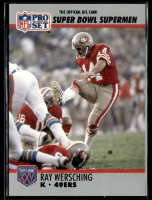 1990 Pro Set Commemorative #124 Ray Wersching San Francisco 49ers 1 - Image 1 of 2
