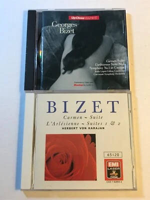Georges Bizet 2-CD Lot Suites and Symphonies Carmen Suite L'Arlesienne Karajan - Image 1 of 4