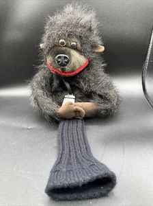 Wilson #5 Black Monkey Ape Plush Golf Club Head Cover - Picture 1 of 4
