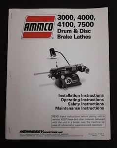 Torno de freno de disco y tambor Ammco 3000, 4000, 4100 y 7700 manual de funcionamiento 1 - Imagen 1 de 3
