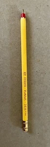 Vintage EF Eberhard Faber Noblot 2436 Fine Pen Looks Like Pencil Yellow/Red USA - Picture 1 of 4