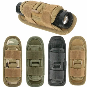 360° Rotatable Nylon Flashlight Holster Holder Bag Carry Belt Case Waist Pouch - Picture 1 of 19