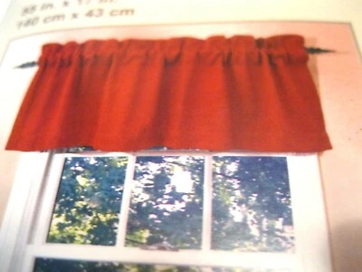 Abby Lane DESIGNABLES Window Valance 56 inch Panel Country  Brick / Red NIP - Image 1 of 2