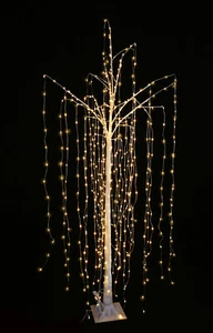 1.8m Weeping Willow Tree WARM WHITE LED Indoor Outdoor Christmas Xmas Decoration - Picture 1 of 2