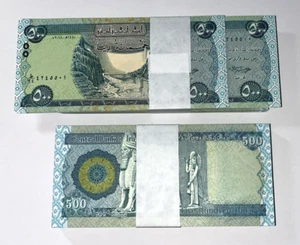 Iraq 500 Pcs x 500 Dinars 250k IQD 2018 UNC MINT FLAWLESS AUTHENTIC 5 Bundles - Picture 1 of 4