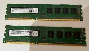 Two Micron 4GB 1Rx8 PC3-12800U DIMM MT8KTF51264AZ-1G6E1 DDR3 1600Mhz RAM Memory - Picture 1 of 1