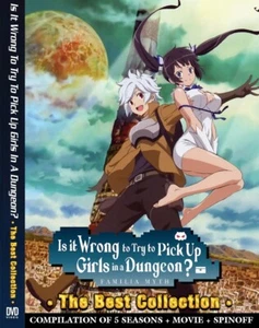 Is It Wrong To Try To Pick Up Girls In A Dungeon 5 Seasons + Movie + Spinoff DVD - Picture 1 of 9