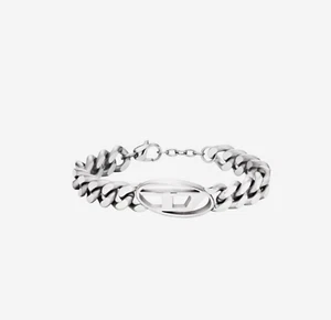 Pulsera de cadena de acero inoxidable Diesel Dx1432 plateada DX143200DJW - 100% auténtica - Imagen 1 de 8