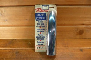 VTG NOS Raco TAIL PIPE Extension Chrome Exhaust Muffler Tip Store Display - Picture 1 of 17