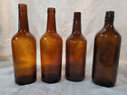 Vintage Whisky Whiskey Bottle 4/5 Quart Brown AA Ancient Age Seagram LOT of 4