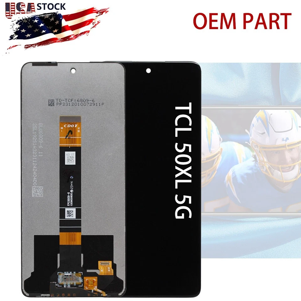 Conjunto de digitalizador de pantalla táctil con pantalla LCD de 6,78" OEM para TCL 50 XL 5G T702W EE. UU. Foto 1 de 4