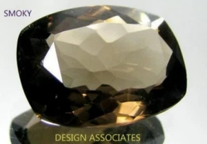 SMOKY QUARTZ 8 x 6 MM CUSHION CUT AAA ALL NATURAL - Picture 1 of 1