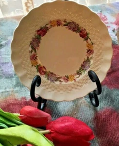 Spode Copeland Inglaterra ROSA BREZO Chelsea forma de mimbre 5 platos de pan/mantequilla 6,5"" - Imagen 1 de 3
