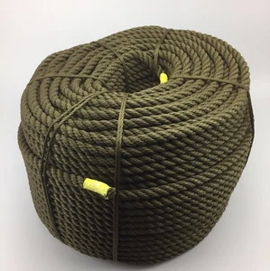 30mts x 8mm Olive Drab 3 Hebras poliéster, militar, barcos, guardabarros líneas - Imagen 1 de 3