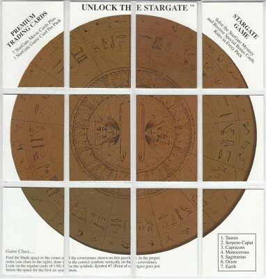 STARGATE  THE MOVIE  UNLOCK THE STARGATE 12 CARD SET  OR SINGLES CHOOSE - Image 1 of 4