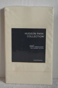 HUDSON PARK COLLECTION KING PILLOWSHAM COLOR IVORY 680 THREAD COUNT NIP - Picture 1 of 4