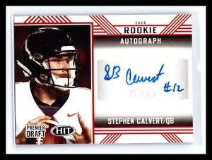 🏈 STEPHEN CALVERT 2020 SAGE PREMIER DRAFT HIT ROOKIE SIGNATURES AUTO RC # A93 - Picture 1 of 2