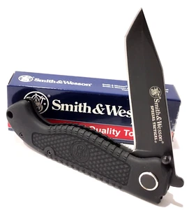 Smith & Wesson Black Tanto Blade Everyday Special Tactical Folding Pocket Knife - Picture 1 of 5