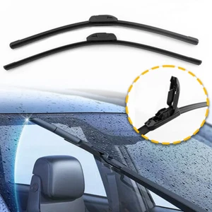 2x BLack Front Beam Wiper Blade 22" J-Hook For 2009-2021 Ford F150 F-150 Pickup - Picture 1 of 12