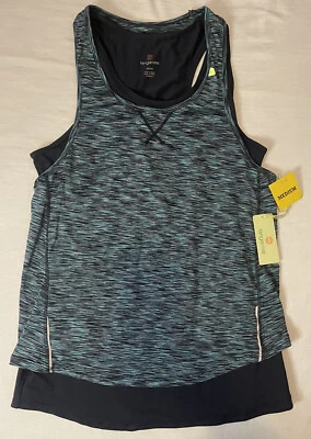 Camiseta sin mangas de fitness de doble capa mandarina para mujer nueva con etiquetas talla mediana Foto 1 de 4