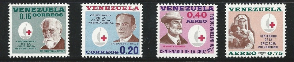 Venezuela: 1963; Scott 845+C840 , Red cross, Mint NH. EBV1230 - Image 1 of 1