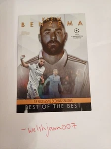 Topps UCL Karim Benzema Best Of The Best Real Madrid - Picture 1 of 2