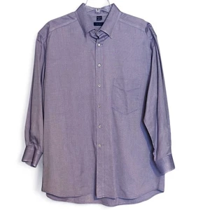 Jeff Rose Poplin Dress Shirt XXL Purple Made In Italy Long Sleeve Career Classic - Picture 1 of 6