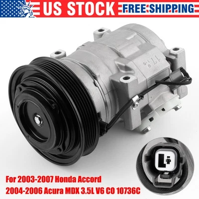 A/C Compressor Fits 2005-2007 Honda Odyssey Pilot 2003-2006 Acura MDX CO 10736C. Foto 1 de 4