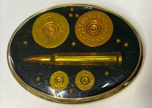 von West fibbia per cintura - Danarms / 12 Ga. Winchester - finitura oro 22 carati - Foto 1 di 7