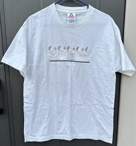 Orlando Florida Ebriordered White T-Shirt Size Large Embroidered Letters  - Picture 1 of 5