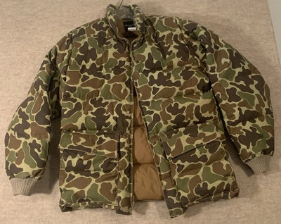 Vintage Browning Down Camouflage Coat Men Small Camo Jacket READ! ZIPPER ISSUES! - Image 1 of 4