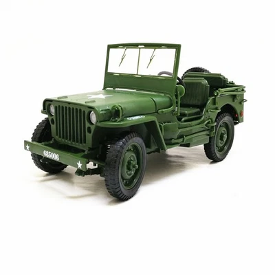1:18 WWII Tactical Jeep Off-road Military Vehicle Model Car Diecast Collection - Image 1 of 4