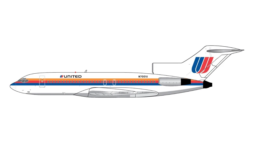 United Boeing 727-100 N7001U GeminiJets GJUAL2349 Scale 1:400 PRE-ORDER - Image 1 of 1