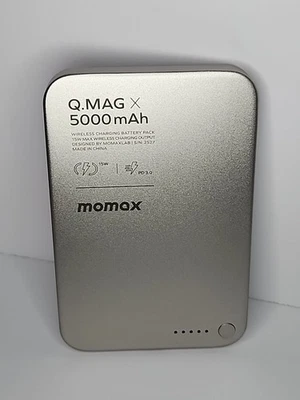 Banco de alimentación inalámbrico magnético MagSafe MOMAX Q.Mag X 5000 mAh - Nuevo, sin caja Foto 1 de 4
