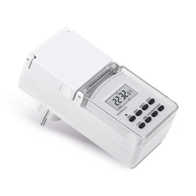 Zeitschaltuhr digital für die Steckdose, Innen- und Außenbereich, 10 Schaltpr... - Bild 1 von 4