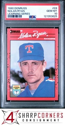 1990 DONRUSS LEARNING SERIES #24 NOLAN RYAN RANGERS HOF PSA 10 - Image 1 of 3
