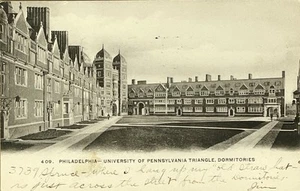 University Of Pennsylvania Triangle & Dormitories Antique 1905 Postcard - Picture 1 of 4