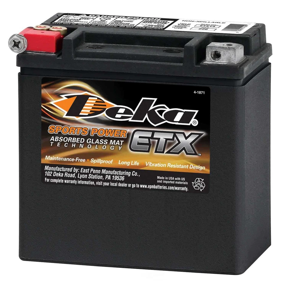 Vehicle Battery-Power Sports - Premium AGM - Factory Activated Deka East Penn - Image 1 of 1