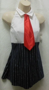 Pequeño Adulto Baile Tap Disfraz Brillo Rayas Tap Pantalones Mameluco Azul Marino Plata - Imagen 1 de 4