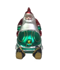 Dept 56 Santa’s Snow Mobile Mercury Glass Christmas Ornament - Picture 1 of 7