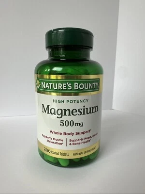 Nature's Bounty Magnesium 500 mg Mineral Supplement - 200 Tablet - Изображение 1 из 4