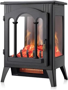 16'' Electric Fireplace Stove,Overheating Protection,1000W/1500W - Picture 1 of 8