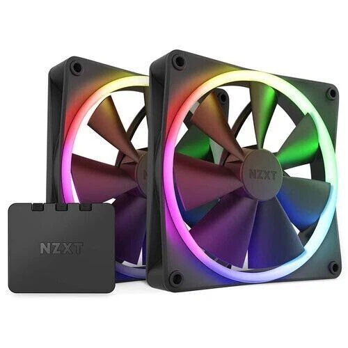 NZXT F140 RGB 140mm Case Fan - Matte Black (2-Pack) - Image 1 of 1