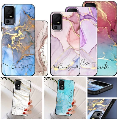 Funda de mármol para teléfono personalizada TCL 50 40 XL 30 SE 505 T-Mobile Revvl 7 Foto 1 de 4