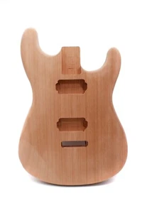 E-Gitarrenkörper unbehandelt Mahagoni Holz Korpus HH Style Tonabnehmer Loch zum Selbermachen - Bild 1 von 7