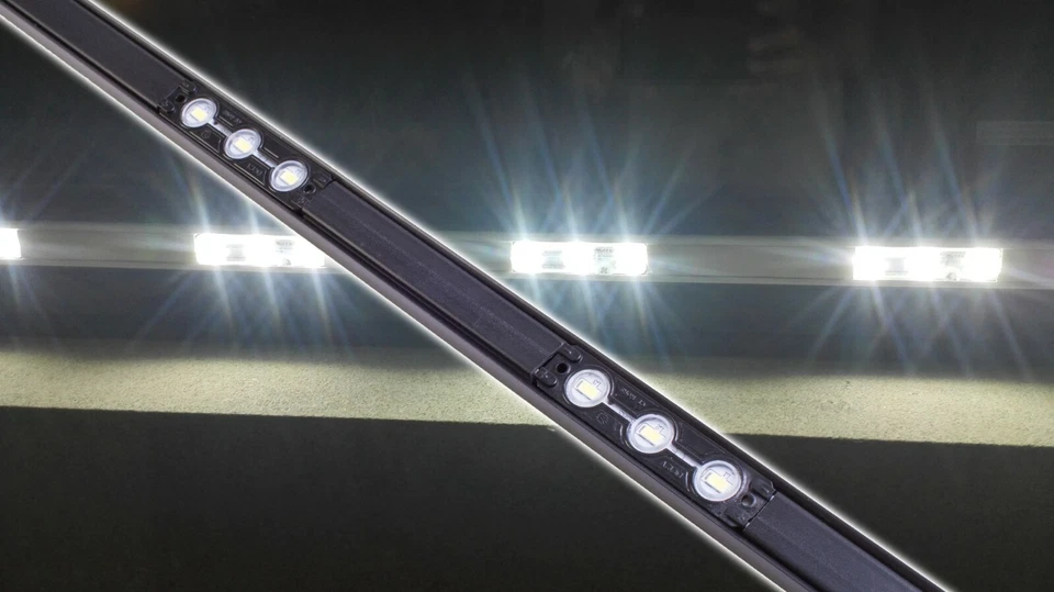 LEDupdates Brightest Store front LED Window Light module + Black Track + power